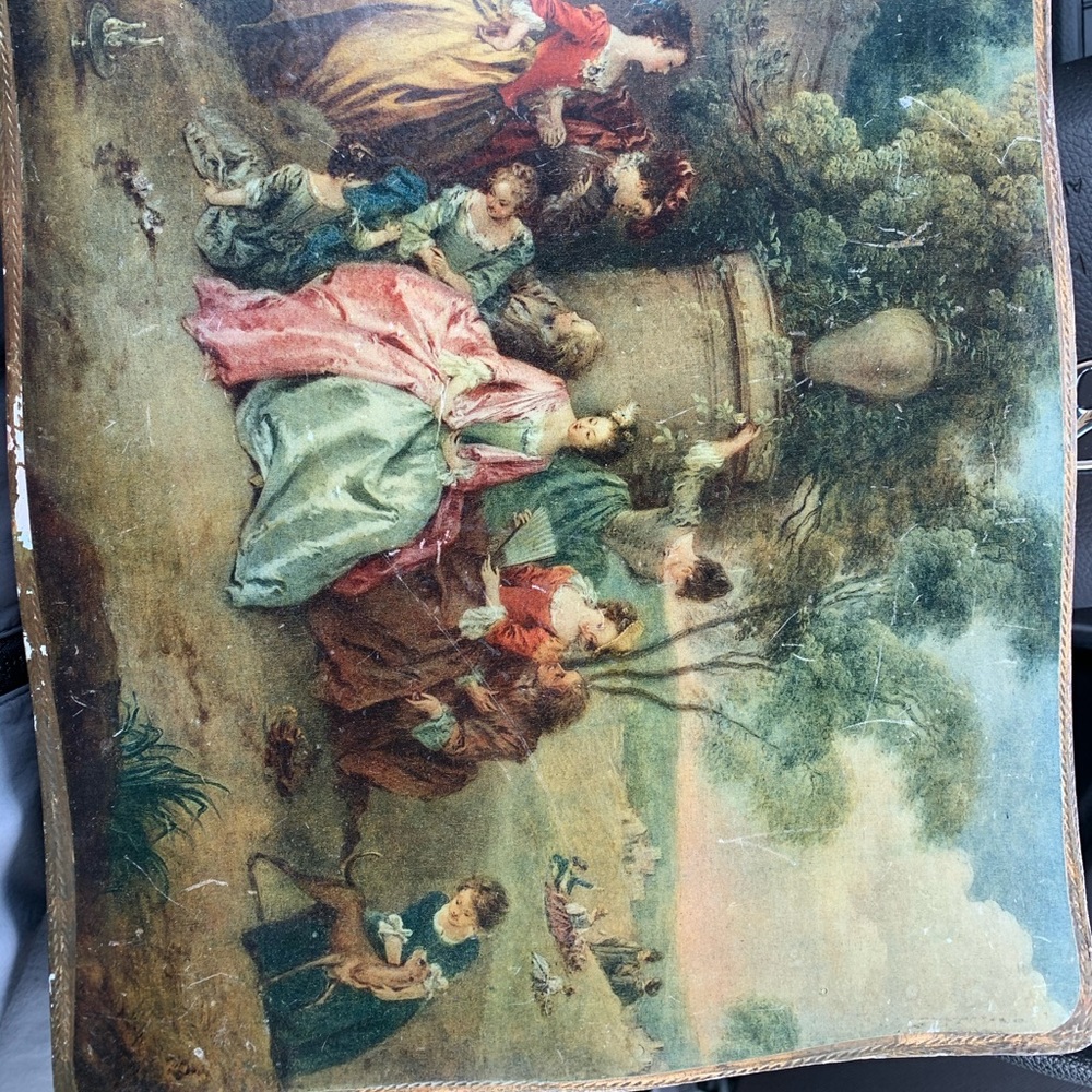 Vintage Florentine Gilt Jewelry Box Watteau Design